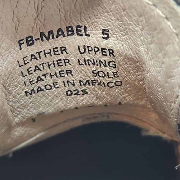 Freebird Women Mabel Distressed Black Leather Oxford Slip On Shoes Size 5 Casual - Picture 5 of 8